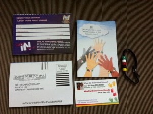 I distribute these packets everywhere - a wonderful simple tool to share Christ with children. You can purchase tracts from CEFPress.com and learn how to make the bracelets by going to my "beads" page.